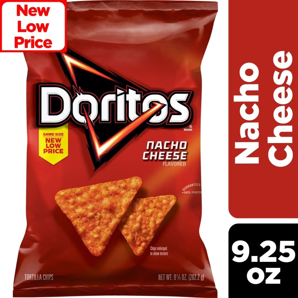 Doritos Nacho Cheese Flavored Tortilla Chips, 9.25 oz