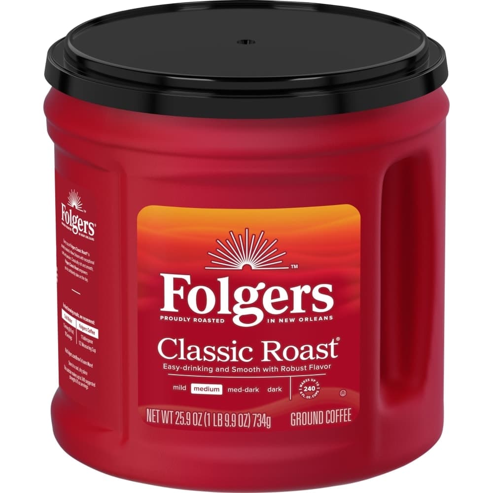 Folgers Classic Roast Ground Coffee, 25.9 oz